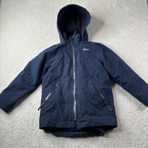 Patagonia Tres 3-1 Parka Jacket Boys XS 5-6 Blue Full Zip H2NO Duck‎ Down 68025